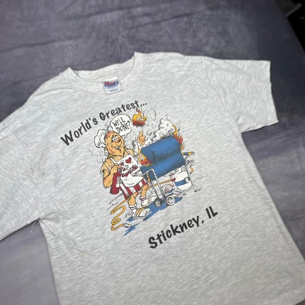 World's Greatest Stickney Illinois Funny Graphic T Shirt Vintage Tee‎ - Picture 3 of 6